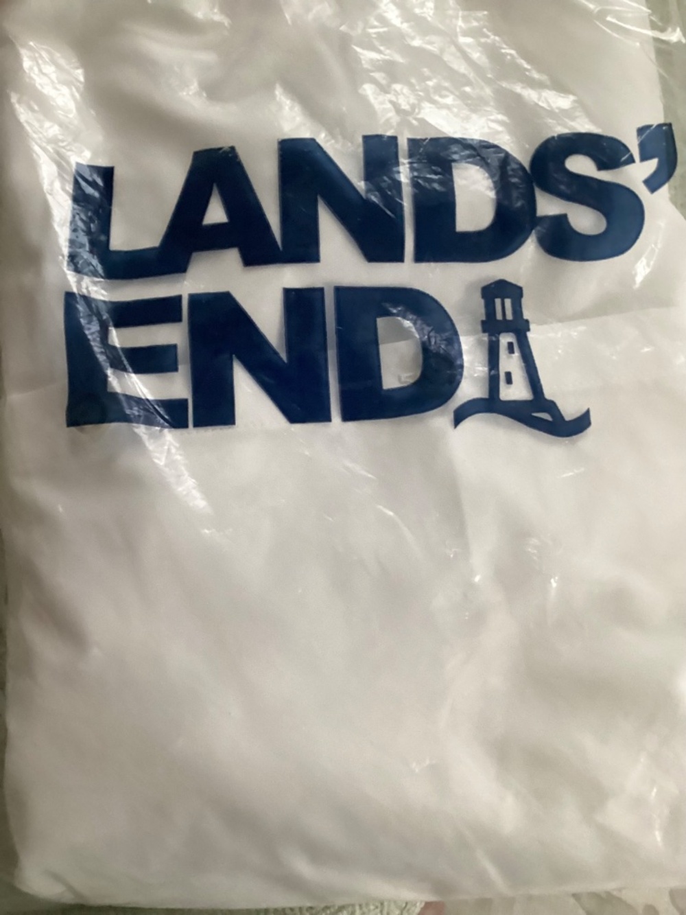LANDS END Women’s Wrinkle Free Cotton Blend 3/4 Sleeve Shirt White Size 18T - Picture 7 of 8